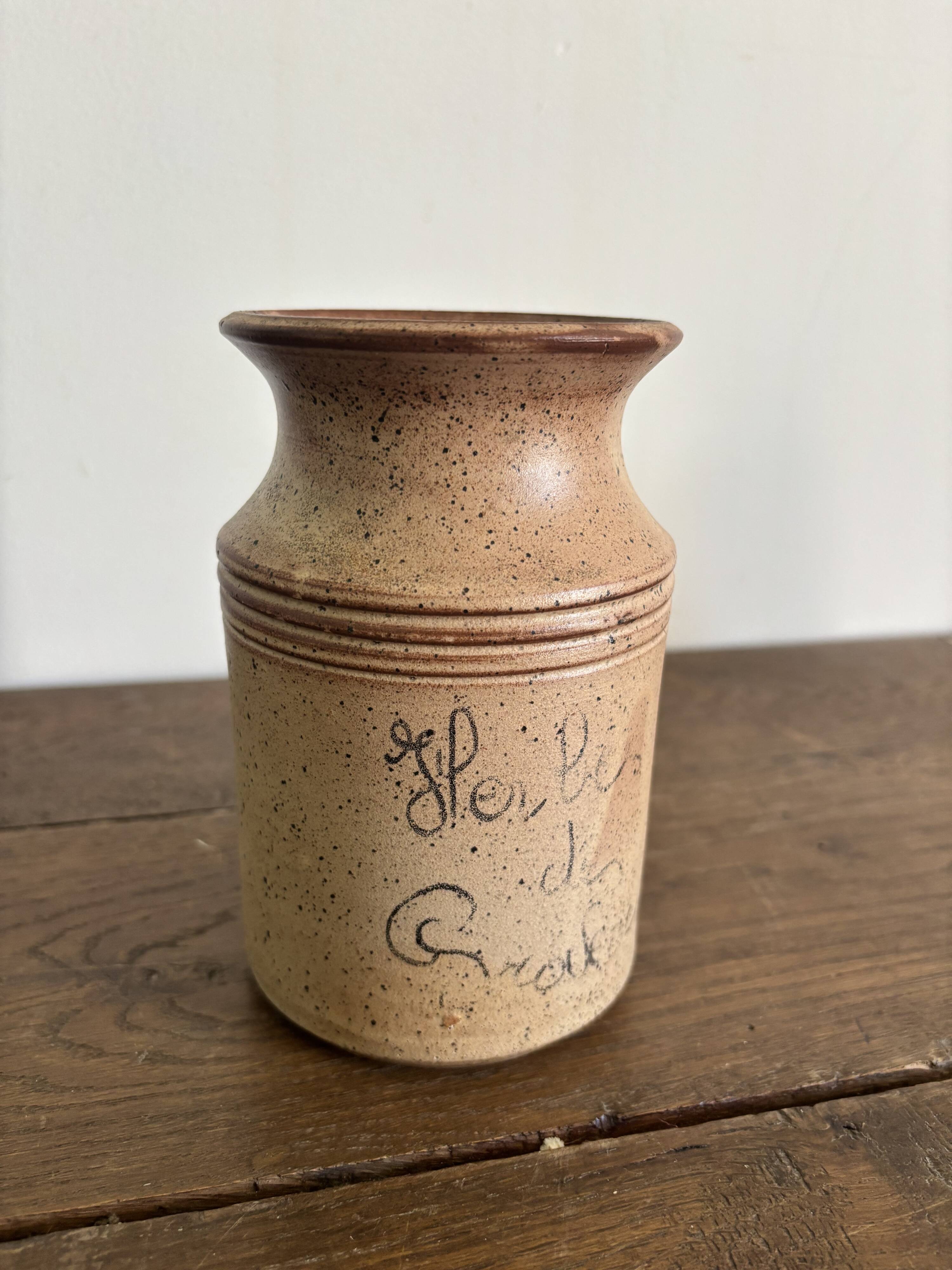 Vintage french stoneware ceramics set – mineral earth