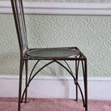 6 chaises de salle à manger en acier soudé - Art déco - Commandées à un artiste local
