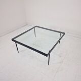 Janni Van Pelt "G4A" Coffee Table in Steel and Glass, Netherlands 1958