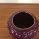 Blackberry jam jar in barbotine