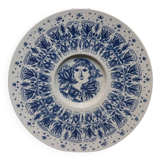 Assiette murale/plat de service de Bjørn Wiinblad pour Nymolle années 1960