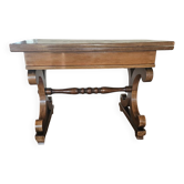 Table portefeuille en plaqué d'acajou - Époque 1900