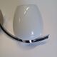 Applique murale vintage - Chrome et opaline - 1970