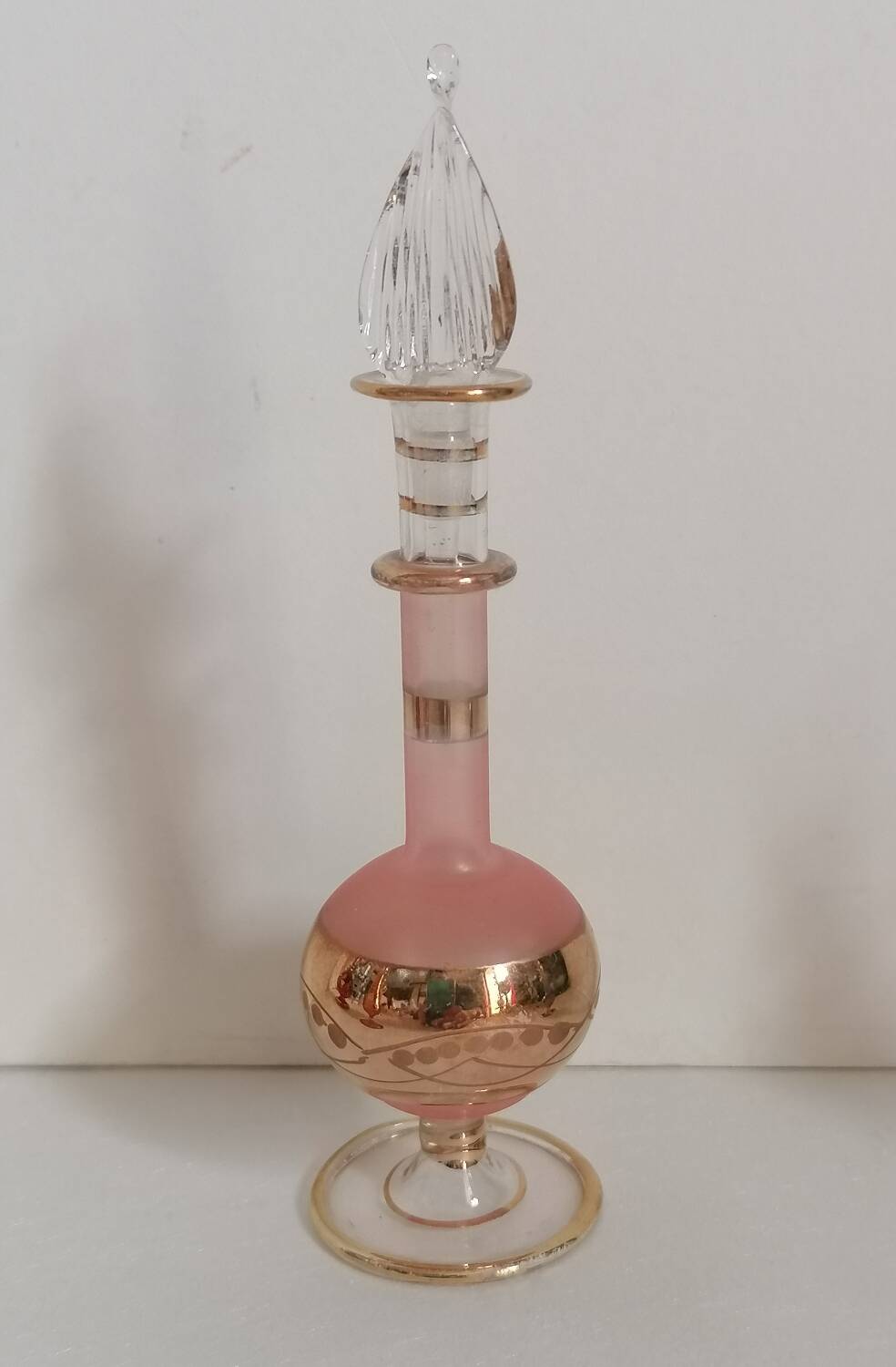 6 Egyptian gold and mouth-blown perfume bottles