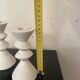 Pair of plaster candlesticks 1980