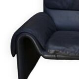 High-end black leather sofa, luxury De Sede sofa
