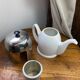 Salam Tea teapot, porcelain and stainless steel
