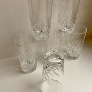 Lot de 6 verres à liqueur en cristal années 50