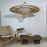 Suspension rattan saucer iron frame D:120 H:60