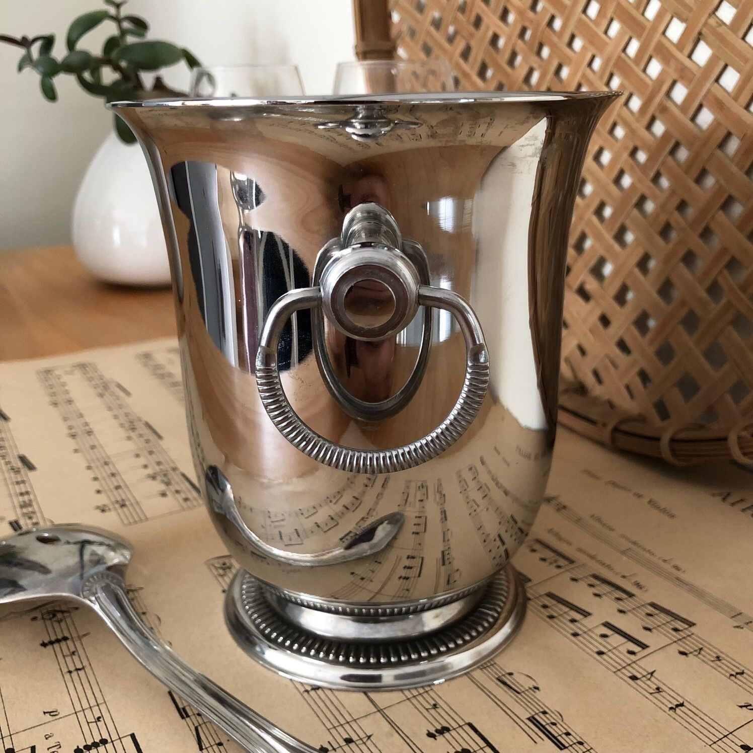 Stainless steel ice bucket Jean Couzon France