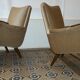 Pairs of armcchairs Danish 50/60s Arno Votteler knoll
