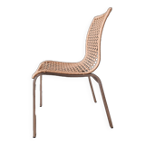 Set of 4 metal and rope table chairs