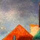 Old painting, cityscape signed and dated 79