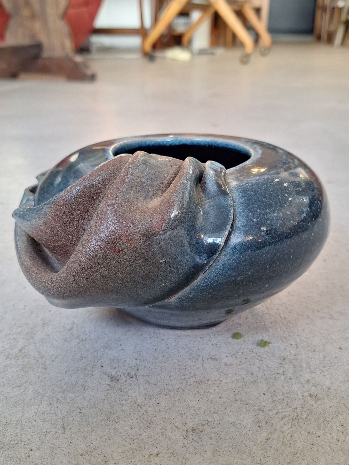 Glazed ceramic vase by Nadia and Alain Pinel
