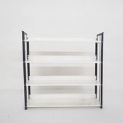 Black and white metal book shelves attrb. to Tomado, Holland, 1950's