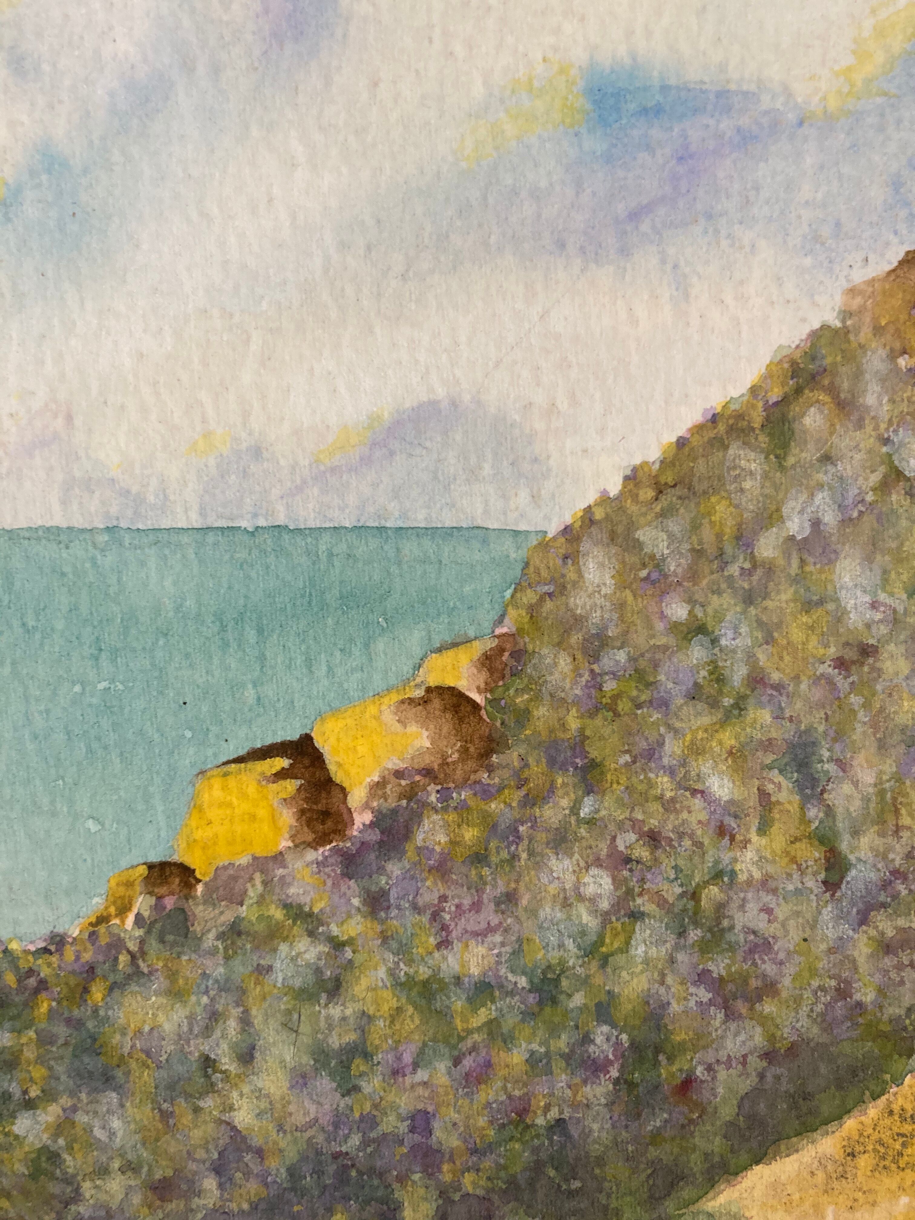 Vintage seaside watercolor