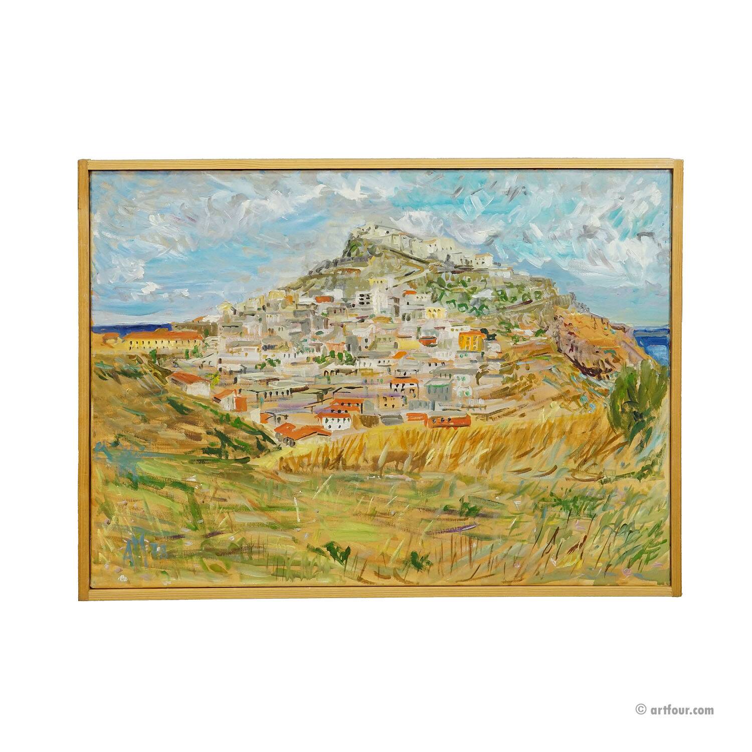Castelsardo, Sardinia, 1978 – Oil painting by Alexander Michael