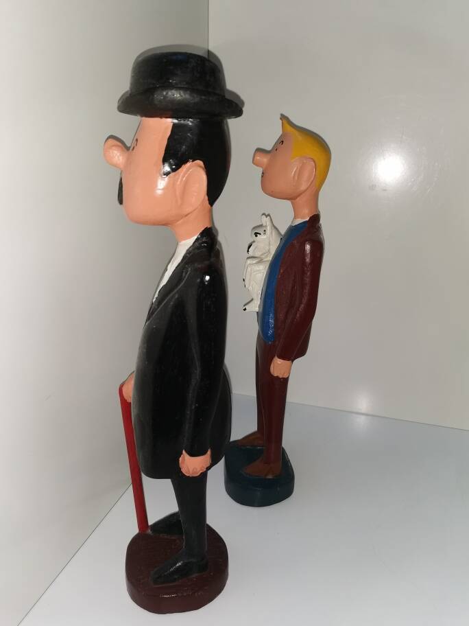 Tintin wooden characters