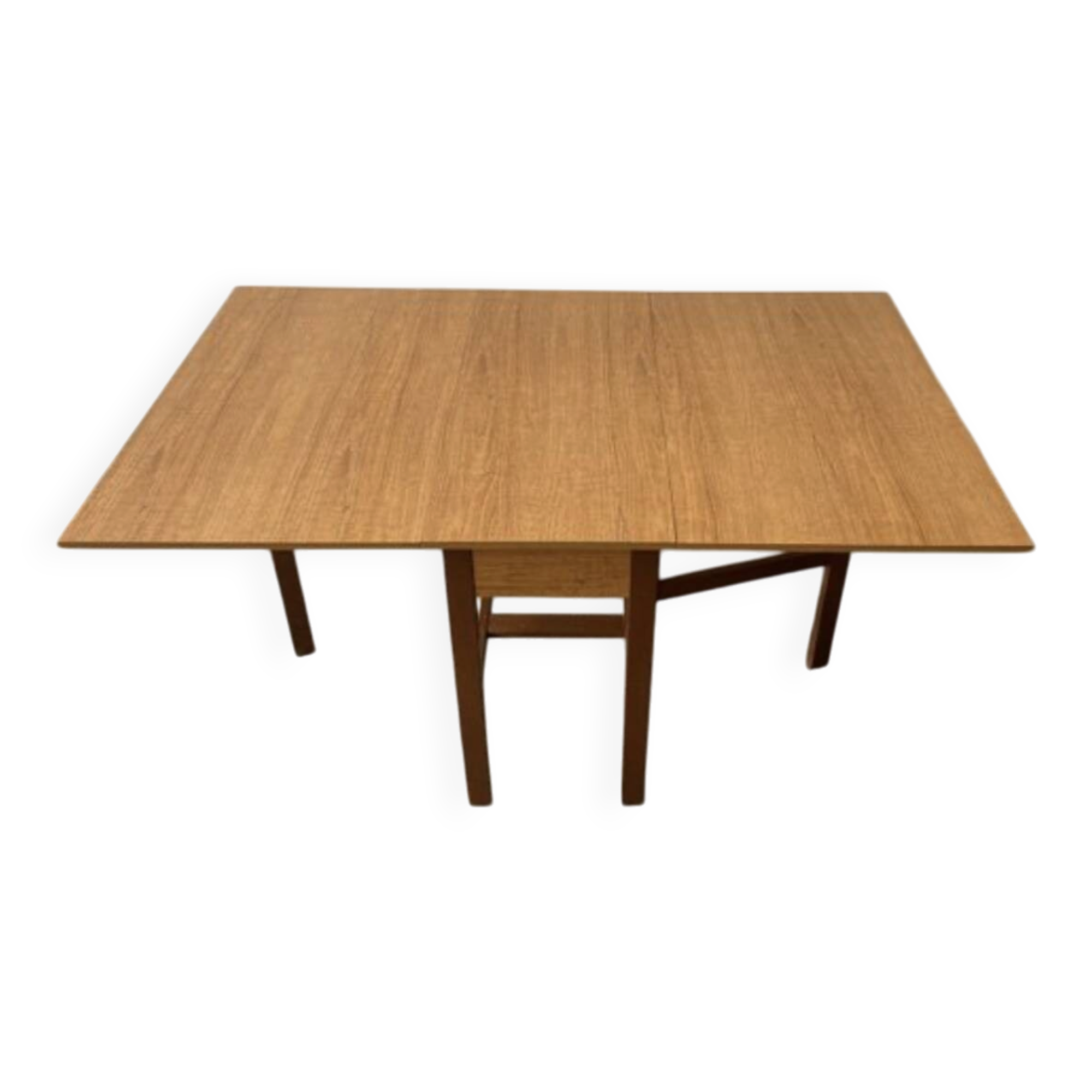 1960s Mid-Century vintage extendable drop leaf Formica dining table