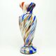 Art Deco vase, spatterglass, Bohemia, Czechoslovakia, 1950s
