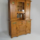 Art Nouveau oak buffet and dinanderie panels, circa 1910