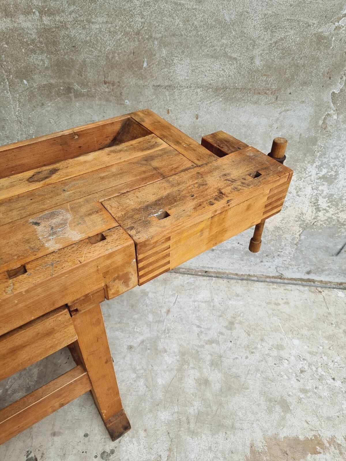 Workbench side table bathroom furniture beech