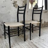 Black Italian rope chairs