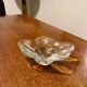 Crystal trinket tray signed Daum France