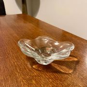 Crystal trinket tray signed Daum France