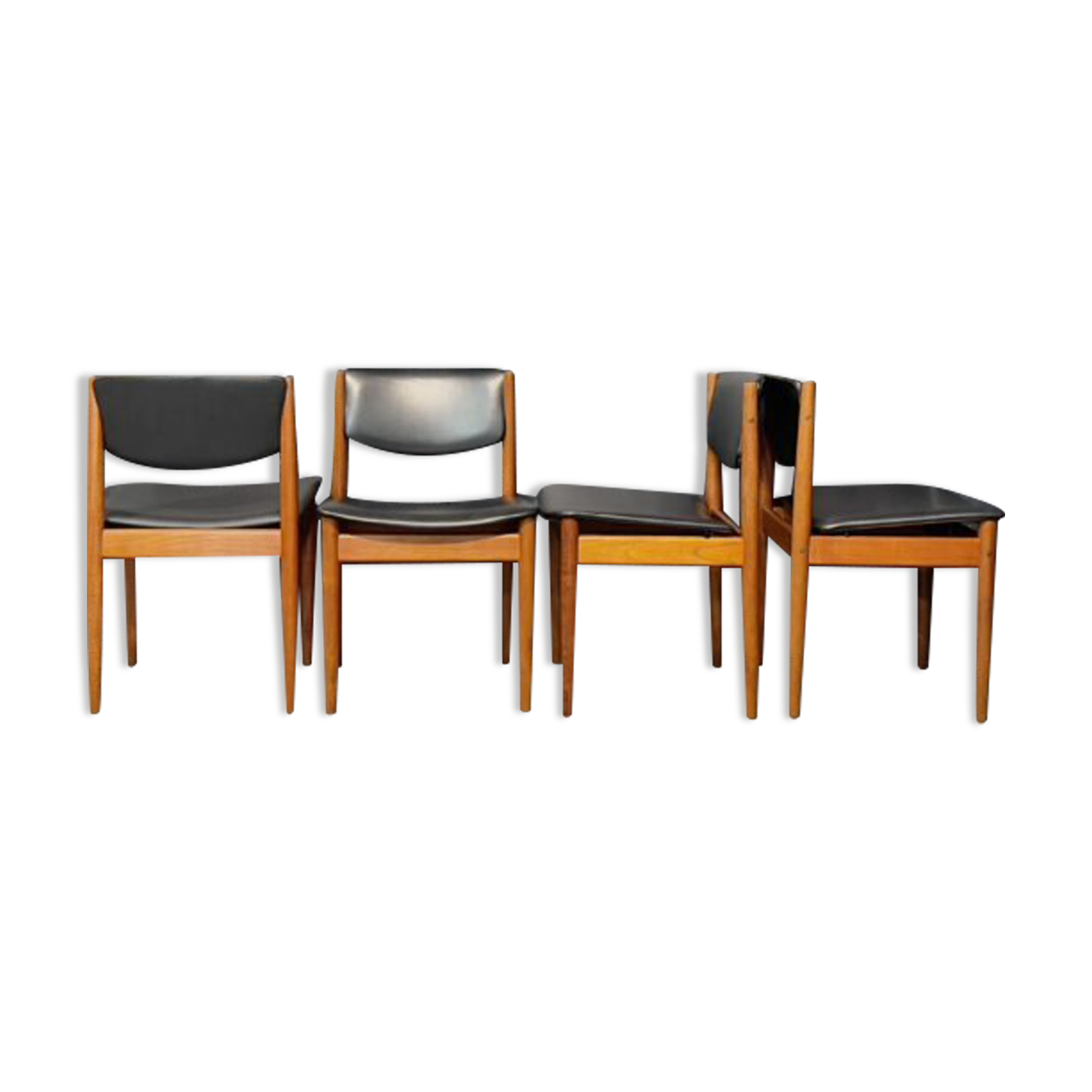 Set of 4 chairs France & Son model 197