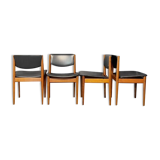 Set of 4 chairs France & Son model 197