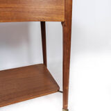 Side table on wheels in teak of Danish design from the 1960s