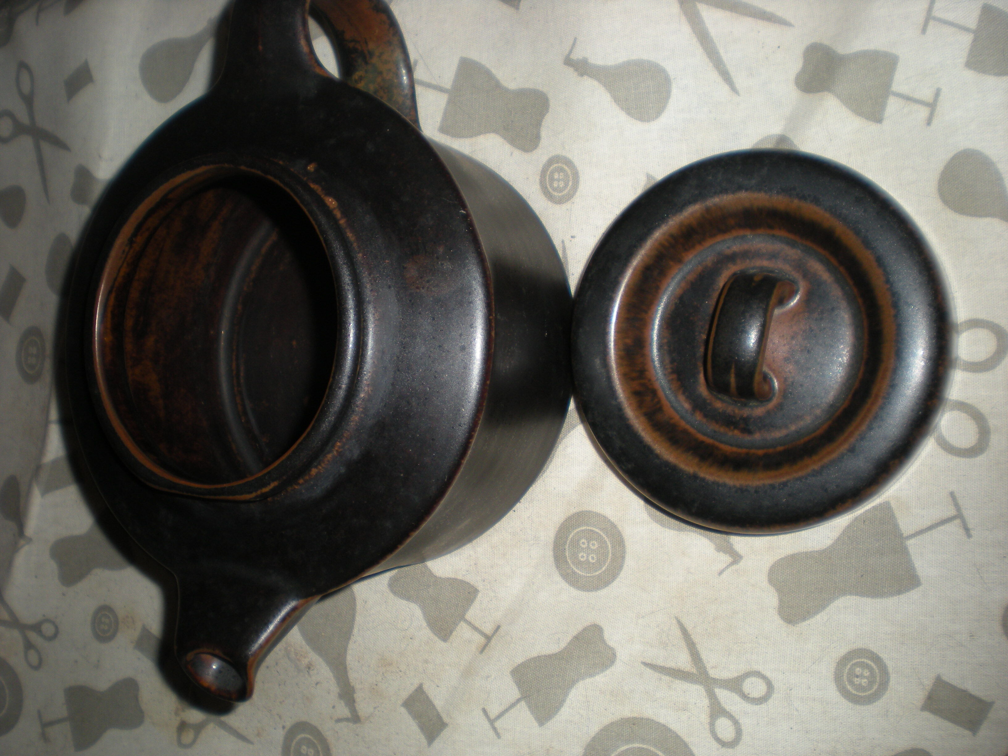 Arabia finland ruska collection signed teapot