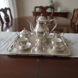 Antique silver-plated tray