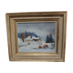 Oil on canvas signed "Snow Landscape in Switzerland"