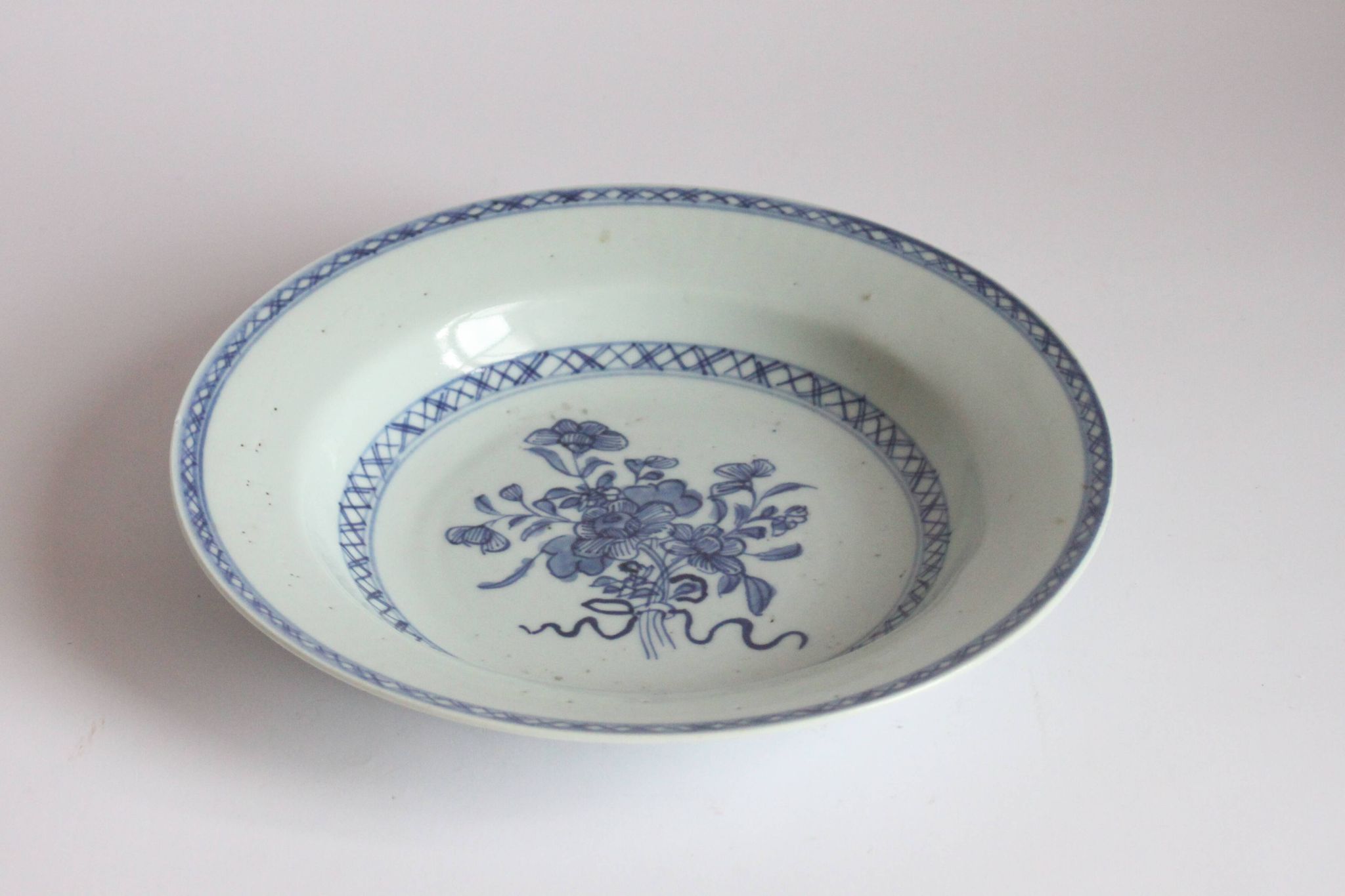 Assiette en porcelaine d'exportation Qianlong, Chine 18e