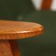 Fauteuil vintage moderne chêne clair vert royal 1962 design par Chierowski