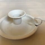 Cave rat candle holder in enamelled sheet metal