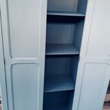 Blue grey parisian wardrobe