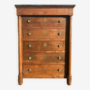 Empire walnut chest of drawers / weekly drawer / chiffonier