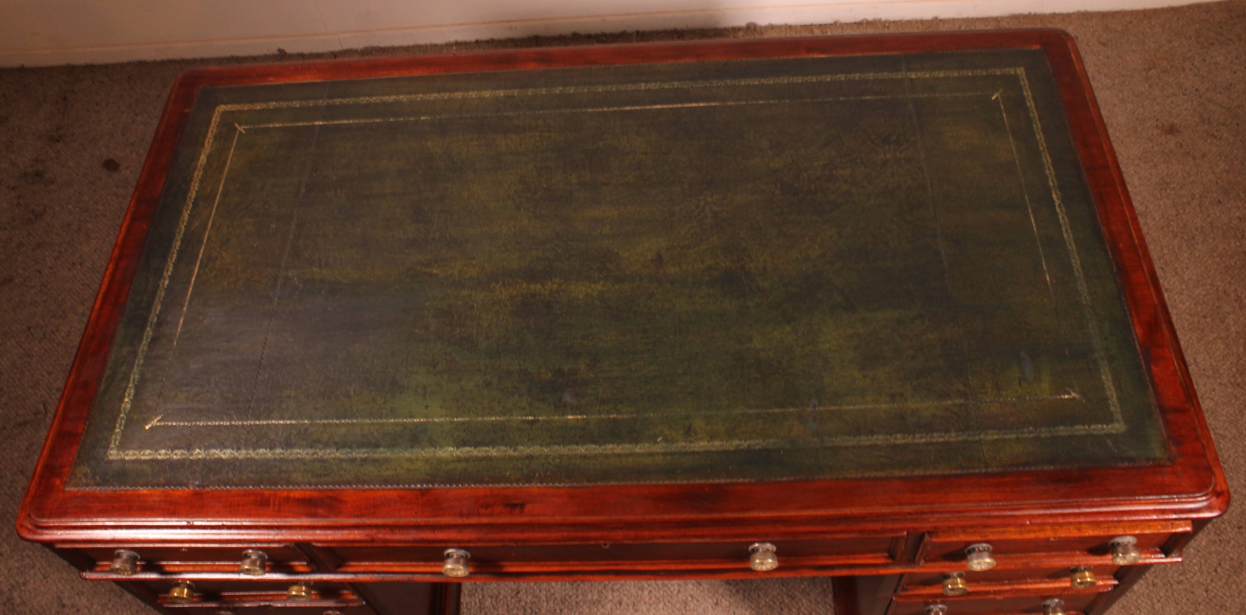Small Desk with Drawers in Mahogany, 19th Century