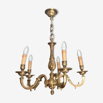 Brass chandelier 5 branches