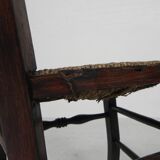 Set of 6 farm chairs with wicker seats, around 1900