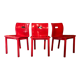 3 chaises 4870 par Anna Castelli Ferrieri pour Kartell
