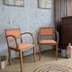 Pair of restored vintage armchairs – high-end élitis fabric