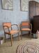 Pair of restored vintage armchairs – high-end élitis fabric