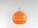 Vintage orange metal and glass ceiling lamp, 1970s