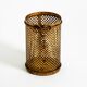 Mid Century Italian Regency Gilt Metal Waste Paper Bin from Li Puma