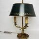 Bronze bouillotte lamp, Empire style, with dimmer switch.