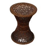Tabouret diabolo en rotin